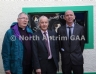 Pictured is Fr Blaney, Michael Hasson, Ulster GAA President and Dunloy Club Chairman Billy Eliott
